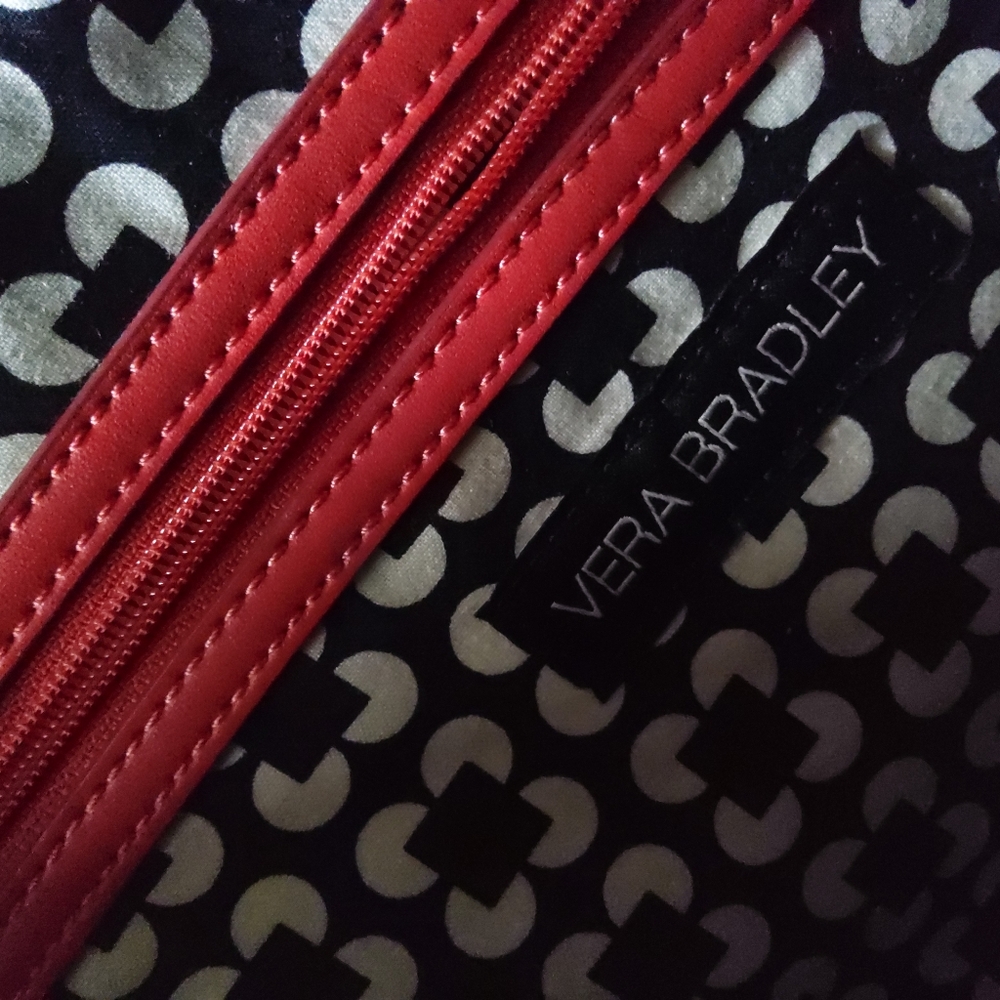 Vera Bradley Coral-Red Vegan Leather Shoulder Bag - Picture 10 of 10